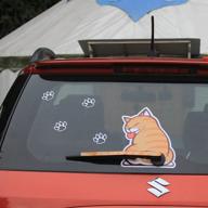 🐱 bemost auto accessories funny cat moving tail stickers: eye-catching car styling for rear window wipers logo