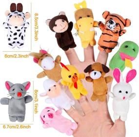 img 1 attached to 🐶 Adorable ACEHOOD Cartoon Animal Puppets for Toddlers: Interactive & Engaging Playtime!