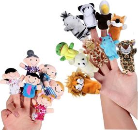 img 3 attached to 🐶 Adorable ACEHOOD Cartoon Animal Puppets for Toddlers: Interactive & Engaging Playtime!