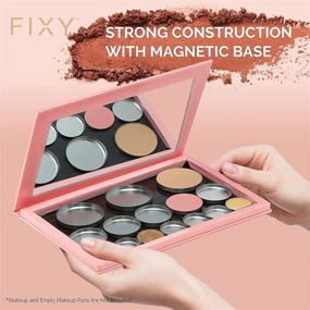 img 1 attached to 💄 Organize and Customize Your Makeup Collection with FIXY Empty Magnetic Makeup Palette - A Perfect Travel Makeup Organizer with Mirror