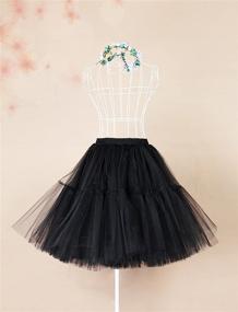 img 3 attached to Midi Tulle Tutu Skirt: Fluffy Princess A-line Style Perfect for Party Prom