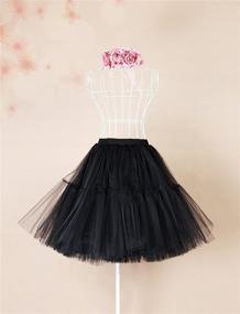 img 1 attached to Midi Tulle Tutu Skirt: Fluffy Princess A-line Style Perfect for Party Prom