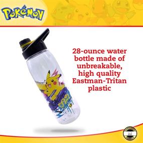 img 3 attached to 🔌 Silver Buffalo Pokémon Skate Graffiti Electrifying Pikachu Tritan Water Bottle: 28 oz, Screw Lid, Multicolored - Stay Hydrated in Style!