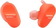 🎧 беспроводные спортивные наушники sony wf-sp800n с подавлением шума и встроенным микрофоном для телефонных звонков и голосового управления алексой, оранжевые - эксклюзив от amazon (wfsp800n/d) логотип