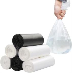 img 1 attached to 🗑️ Nicesh Small Trash Bags 4 Gallon: Affordable 150 Pack in Black, Clear, and White