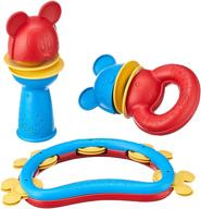 disney baby exclusive - mickey mouse shake & rattle set by green toys: a vibrant and engaging dsrts-1435! logo