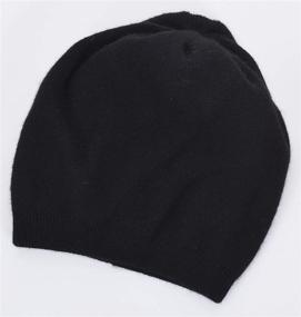 img 1 attached to Warm Winter Cashmere Beanie for Women and Men – Double Layer Unisex Knit Skull Cap Hat for Skiing by EASTER BARTHE