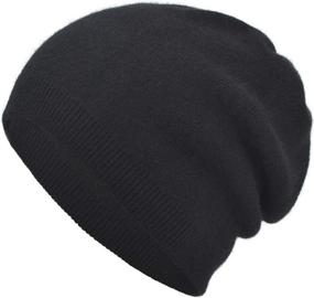 img 2 attached to Warm Winter Cashmere Beanie for Women and Men – Double Layer Unisex Knit Skull Cap Hat for Skiing by EASTER BARTHE