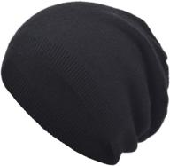 warm winter cashmere beanie for women and men – double layer unisex knit skull cap hat for skiing by easter barthe logo