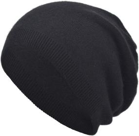 img 4 attached to Warm Winter Cashmere Beanie for Women and Men – Double Layer Unisex Knit Skull Cap Hat for Skiing by EASTER BARTHE