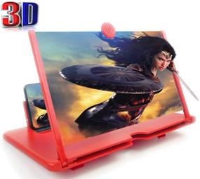 img 2 attached to 12-Inch Cell Phone Screen Magnifier with 3D HD Visual Effects, Foldable Stand for Movies, Videos, and Gaming - Suitable for All Smartphone Devices