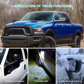 img 2 attached to 🔥 Зеркала для буксировки SCITOO для Dodge Ram - наружные аксессуары для зеркал - подходит для Ram 1500 2500 3500 2009-2016 гг., подогреваемые, с датчиком температуры, светодиодным поворотником, функции управления подстветкой.