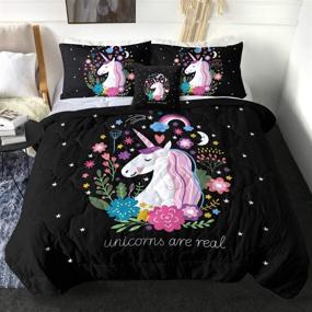 img 4 attached to Sleepwish Unicorn Comforter Bedding Reversible