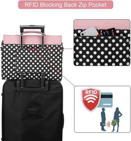 img 1 attached to 🎒 LOVEVOOK Women's Laptop Bag 15.6 Inch with Trolley Sleeve - Polka Dots Pink Messenger Bag, Super Cute Laptop Sleeve