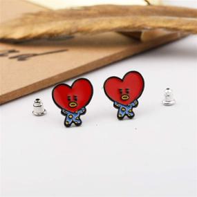 img 2 attached to 👂 BTS Jewelry: Stylish Earrings Gift for BTS Fans Girls