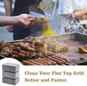 img 3 attached to 🧽 3Pack Griddle Grill Cleaning Brick - Safely and Quickly Clean Flat Top Grills, Griddles, Grates, and More with GASPRO Magic Stone - Easily Remove Stubborn Grime