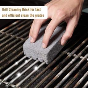 img 2 attached to 🧽 3Pack Griddle Grill Cleaning Brick - Safely and Quickly Clean Flat Top Grills, Griddles, Grates, and More with GASPRO Magic Stone - Easily Remove Stubborn Grime