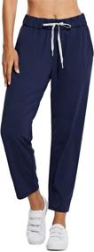 img 3 attached to 👖 BALEAF Women's Loose Fit Stretch Dress Sweatpants with Pockets - Straight Leg Casual Work & Travel Spandex Pants