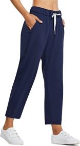 img 4 attached to 👖 BALEAF Women's Loose Fit Stretch Dress Sweatpants with Pockets - Straight Leg Casual Work & Travel Spandex Pants