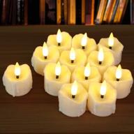 🕯️ enhance your seasonal celebrations with 12pcs flameless tea lights by pchero - realistic led timed tealight candles for festive fall décor логотип