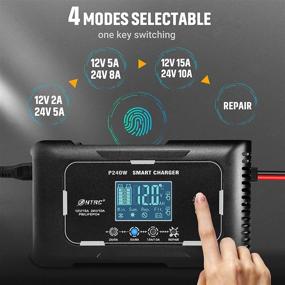 img 2 attached to LIFEPO4 Charger 12V/15A 24V/10A PB(AGM/Gel/Lead) Car Battery Charger - Fully Automatic Smart Charger with LCD Display and Pulse Repair - Ideal Trickle Charger and Battery Maintainer