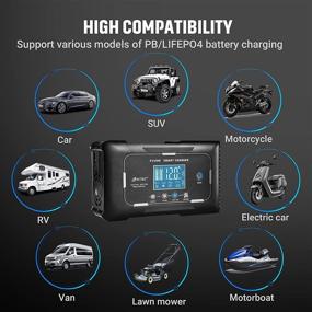 img 1 attached to LIFEPO4 Charger 12V/15A 24V/10A PB(AGM/Gel/Lead) Car Battery Charger - Fully Automatic Smart Charger with LCD Display and Pulse Repair - Ideal Trickle Charger and Battery Maintainer