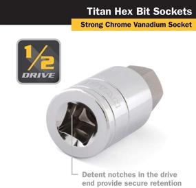 img 1 attached to Titan 15614 1/2-Inch Drive x 14mm Hex Bit Socket: Precise Tool for Versatile Mechanics and DIY Projects