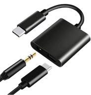 🔌 2 в 1 адаптер usb c на 3,5 мм для наушников: быстрая зарядка для pixel, galaxy, ipad pro и essential ph-1. логотип