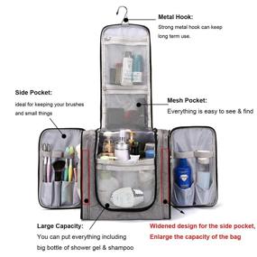 img 2 attached to Органайзер для ванной комнаты, водонепроницаемая сумка для мытых вещей, аксессуары для бритья