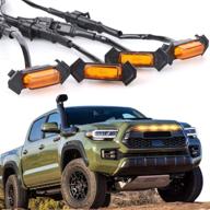 🔦 aukee grill amber led light insert: enhance your toyota tacoma trd pro with 4 high-quality lamp inserts (2016-2019) logo