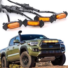 img 4 attached to 🔦 Aukee Grill Amber LED Light Insert: Enhance Your Toyota Tacoma TRD Pro with 4 High-Quality Lamp Inserts (2016-2019)