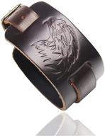 fusamk adjustable leather bracelet: trendy girls' jewelry, 7.0-8.0 inches logo