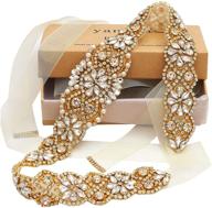 💎 yanbstar sparkling rhinestone wedding crystal organza women's belt accessories logo