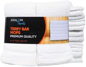 img 4 attached to 🔆 Avalon Towels Kitchen Bar Mop Towels – Value Pack of 30, 16x19 Inches, 100% Cotton, Absorbent, Multi-Purpose Cleaning & Dish Towels, Reusable – White