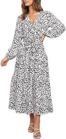 img 4 attached to 🐆 Chic and Playful: MITILLY Womens Leopard Ruffle Sleeve Women's Clothing and Dresses