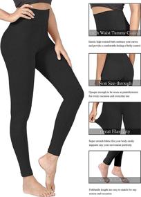 img 3 attached to 🩳 VALANDY High Waisted Leggings for Women: Buttery Soft, Stretchy, and Tummy Control Workout Pants in One and Plus Sizes