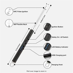 img 3 attached to 🔥 USB Rechargeable Arc Plasma Lighter with LED Display- Ideal for Camping, Candle Cooking, BBQs, Fireworks