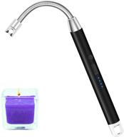 🔥 usb rechargeable arc plasma lighter with led display- ideal for camping, candle cooking, bbqs, fireworks logo