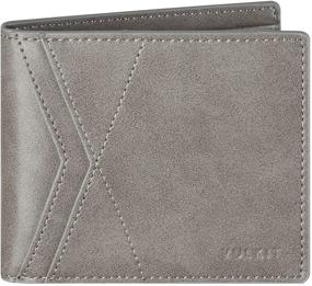 img 4 attached to 👔 VULKIT Men's Bi-Fold Leather Minimalist Wallet with RFID Blocking Technology - Sleek & Functional Men's Accessories