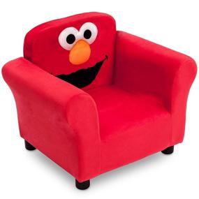 img 1 attached to 🔴 Delta Children Red Sesame Street Elmo Upholstered Chair