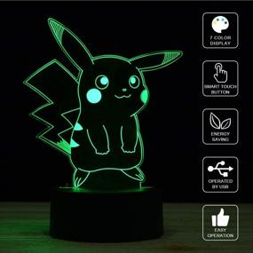 img 2 attached to 🌟 Enhance Your Space with 3D Illusion Night Light Desk Lamp: 7 Color Changing LED Lights for Kids Gifts and Home Décor (3D Animal LED Lights)