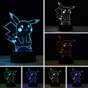 img 3 attached to 🌟 Enhance Your Space with 3D Illusion Night Light Desk Lamp: 7 Color Changing LED Lights for Kids Gifts and Home Décor (3D Animal LED Lights)