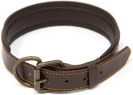 padded leather collar for heroic dogs logo