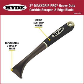 img 1 attached to 🎨 Efficiently Remove Paint with the HYDE 10610 Paint Scraper, Featuring a Carbide Blade, 2-inch Width