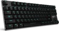 💻 havit backlit wired gaming keyboard: ultra-thin & light mechanical keyboard with latest low profile kailh blue switches - 87 keys n-key rollover (black) logo