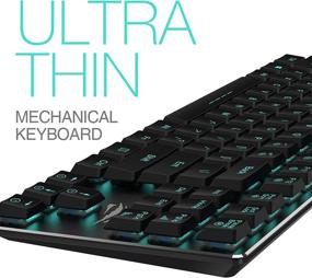 img 3 attached to 💻 HAVIT Backlit Wired Gaming Keyboard: Ultra-Thin & Light Mechanical Keyboard with Latest Low Profile Kailh Blue Switches - 87 Keys N-Key Rollover (Black)