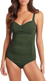 img 4 attached to 👙 Stylish Sovoyontee Womens Tankini Swimsuit: Fashionable Beachwear for Women