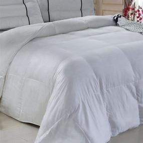 img 2 attached to 🌿 Bamboo Viscose Cooling Comforter: King-California King 106x90, 86-Ounce Fill, Baffle Box Duvet Insert