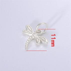 img 1 attached to 🐉 5-Piece Set of Sterling Silver Dragonfly Charms for Jewelry Making by HOUSWEETY