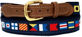 img 1 attached to 🏆 Nautical Webbing Waistband with Code Flags